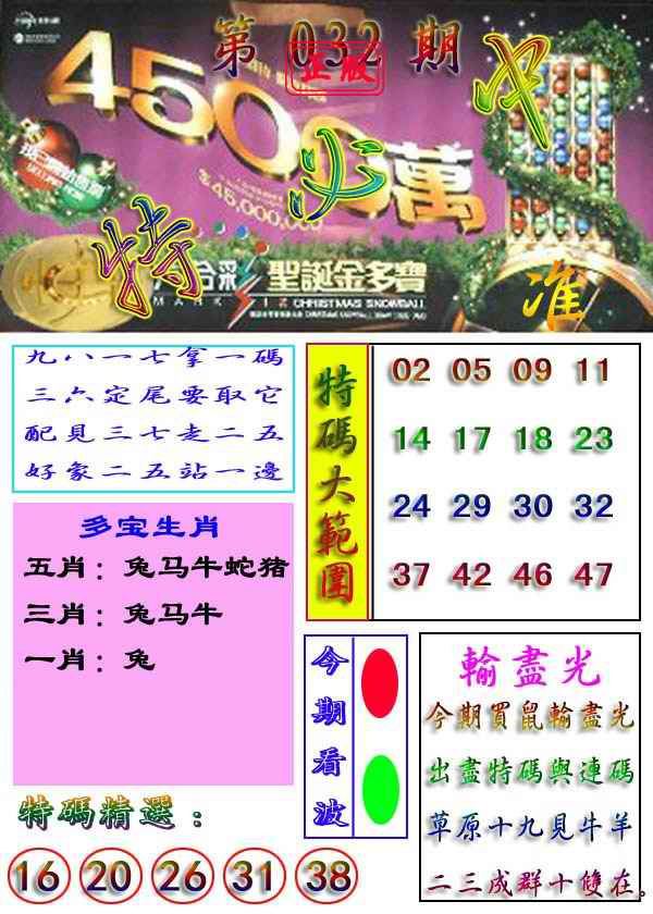 032期特必中[图]